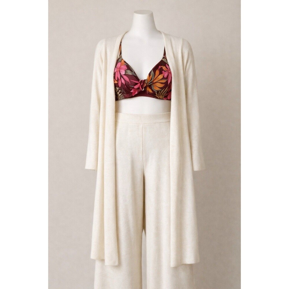 Banana Republic Cream Ribbed Open Cardigan Long Sleeve Lightweight S